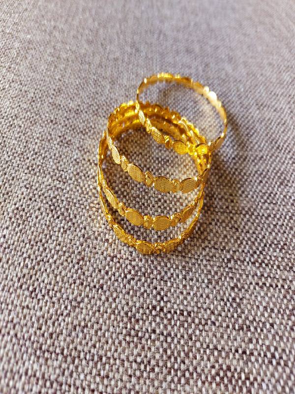Dazzling Heart Bangles Set of 4, Size 2 by 4 from Mugdha Jewellery Store