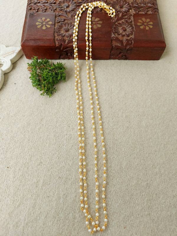 Elegant 2 Layer Rice Pearl Chain from Mugdha Jewellery Store