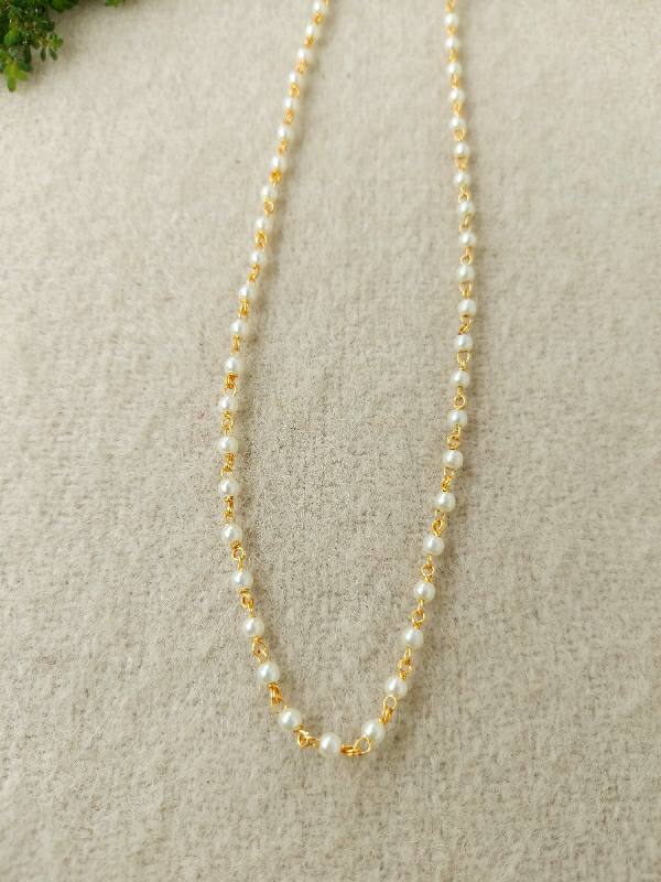 Elegant 1 Layer Rice Pearl Chain from Mugdha Jewellery Store