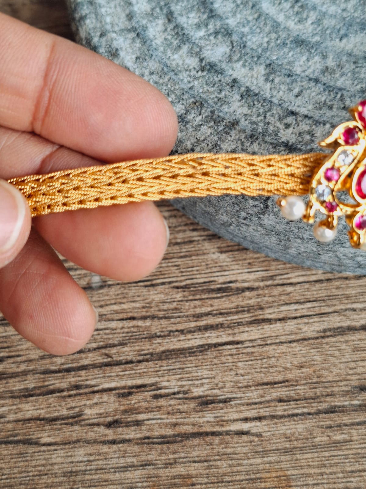 Elegant Chatai Peacock Chocker cum Bajuband from Mugdha Jewellery Store