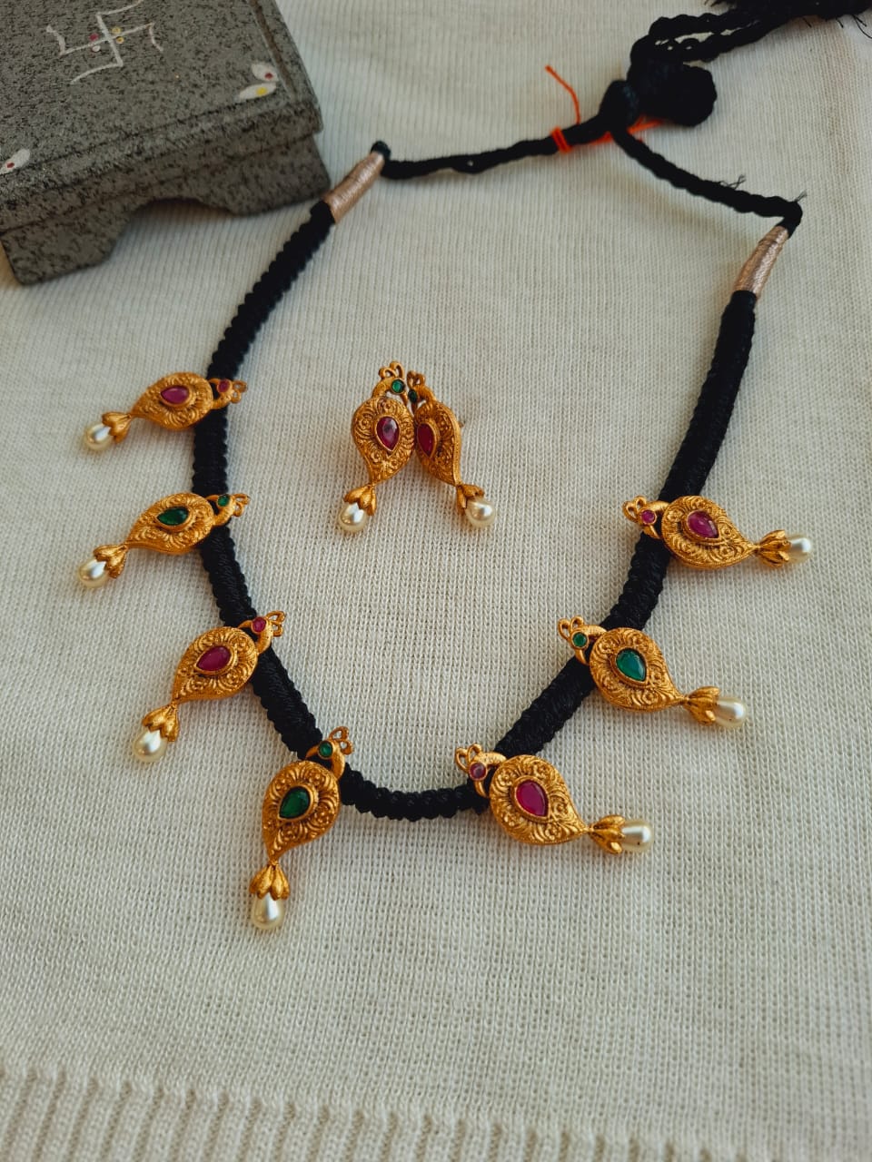 Elegant Peacock Thread Peshwai Mangalsutra Mugdha Jewellery Store