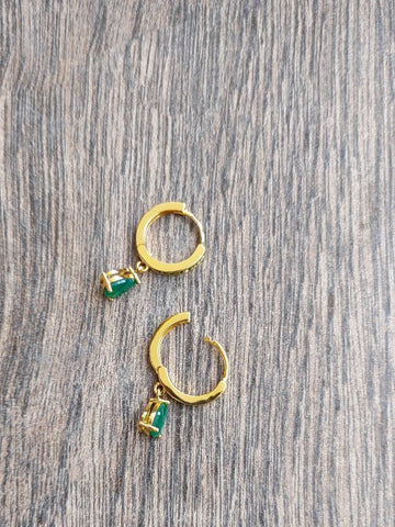 Small and Cute Green Stone Rings