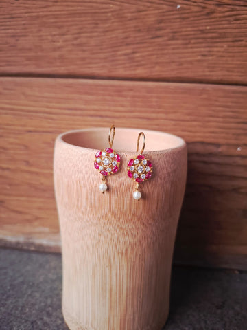 Designer Round Stone Bugdi cum Earrings