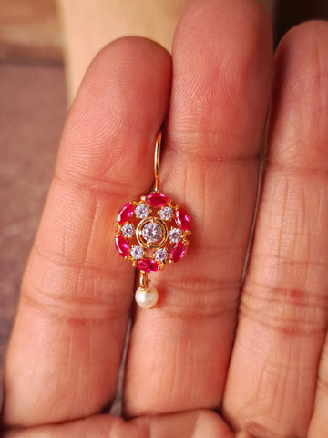 Designer Round Stone Bugdi cum Earrings