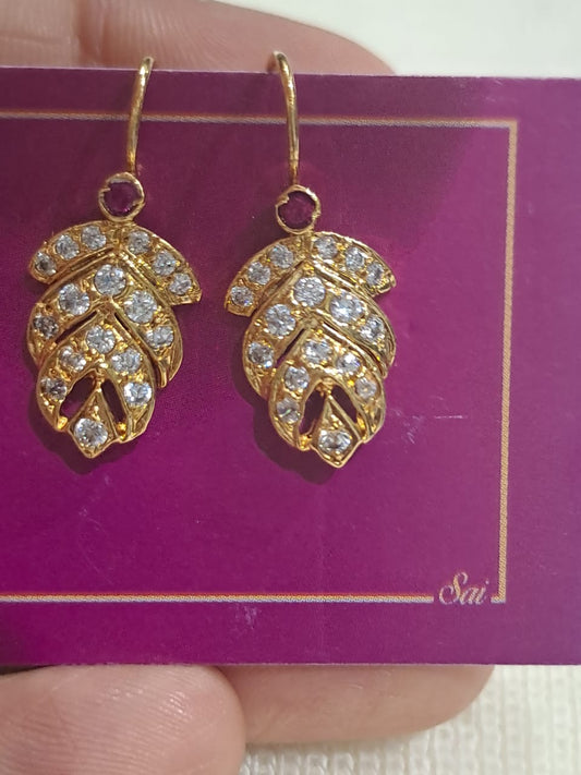 Designer Leaf Bugdi cum Earring