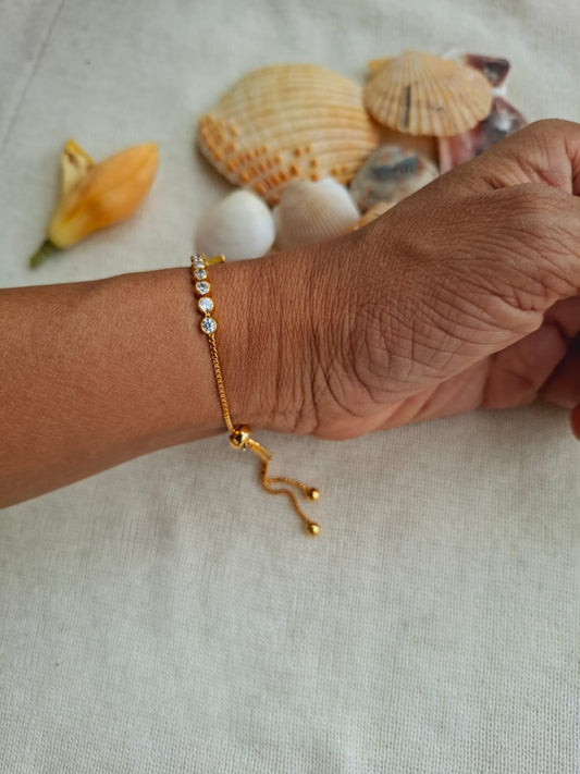 Beautiful Adjustable Golden Badam Bracelet