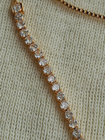 High Quality American Diamond Golden Adjustable Bracelet