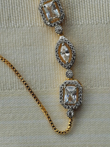 Beautiful Adjustable Golden Square Badam Bracelet