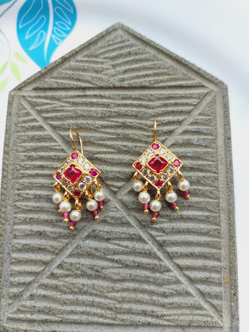 Designer Star Flower Bugdi cum Earring