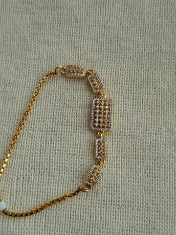 Beautiful Adjustable Square American Diamond Bracelet