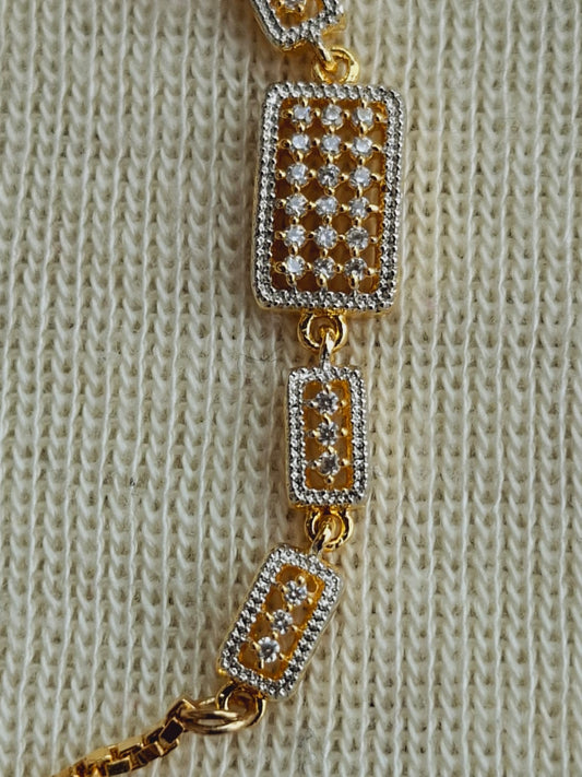 Beautiful Adjustable Square American Diamond Bracelet