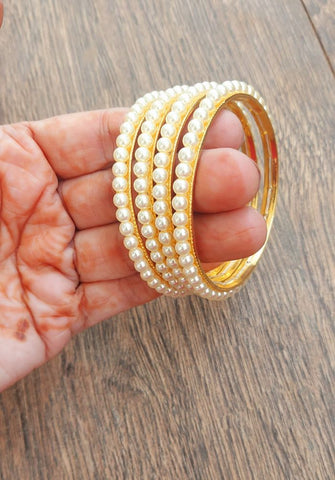 Simple Pearl Bangles for Size 2 by 6