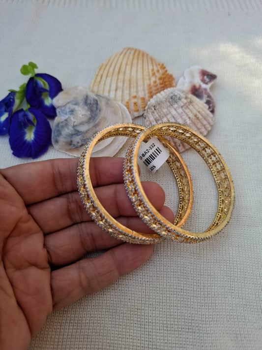 American Diamond High Quality Designer Bangles. Set of 2. Size 2 by 4