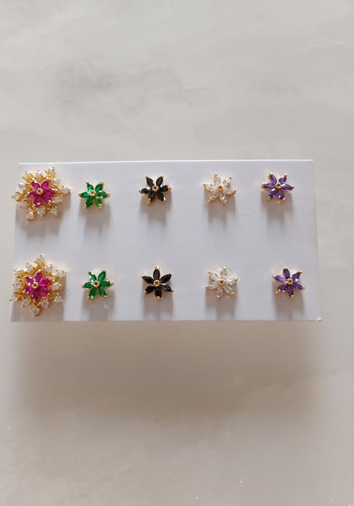 Star Flower Changeable Earrings 5 in 1