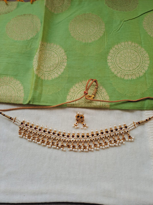 23 Patti Two White Stone Chinchpeti