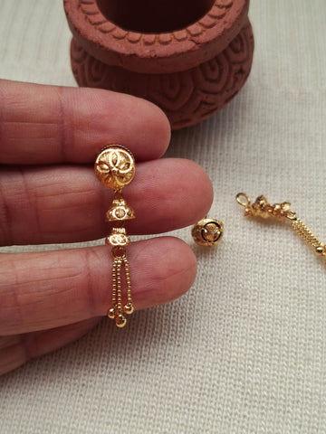 Classic Traditional Two in One Golden Danglers