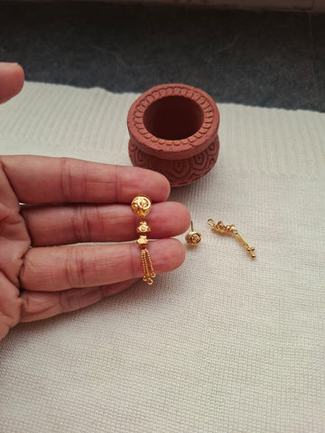 Classic Traditional Two in One Golden Danglers