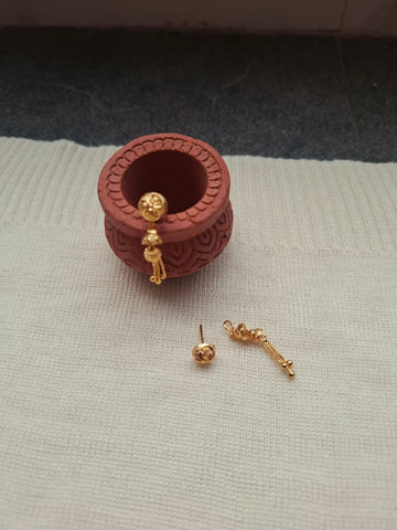 Classic Traditional Two in One Golden Danglers