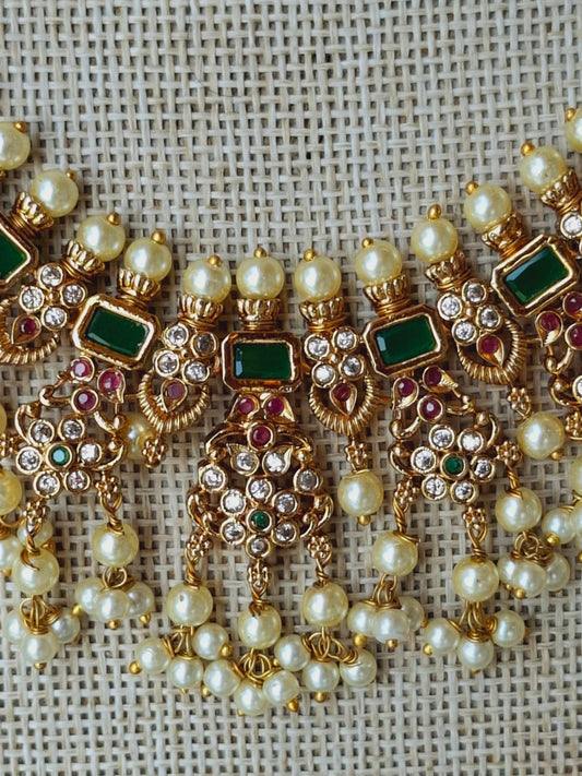 Rani Laxmibai Designer Necklace Multicoloured