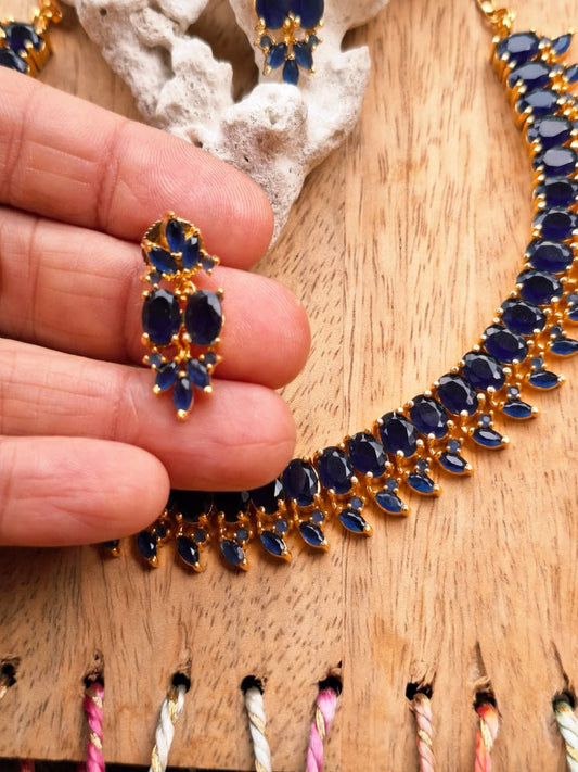 American Diamond Set (Neelam)