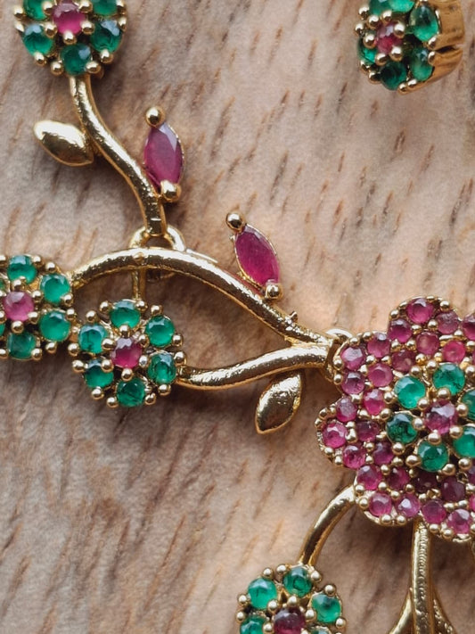 Beautiful Multicolored American Diamond Set