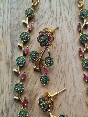 Beautiful Multicolored American Diamond Set