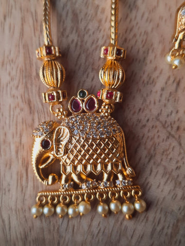 Elegant Gajendra Necklace Set