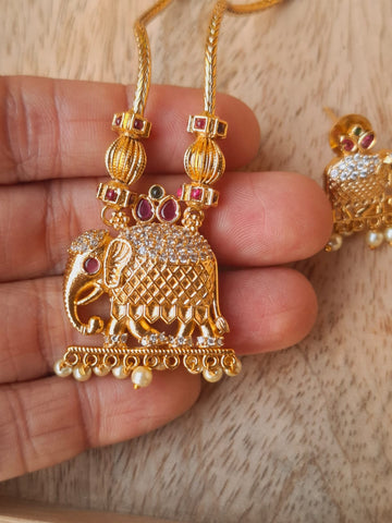 Elegant Gajendra Necklace Set