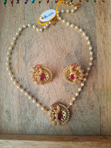 Cute Peacock Elegant Necklace Set