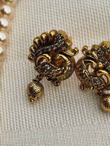 Designer Rajwadi Set with Superior Swaroski Pearls