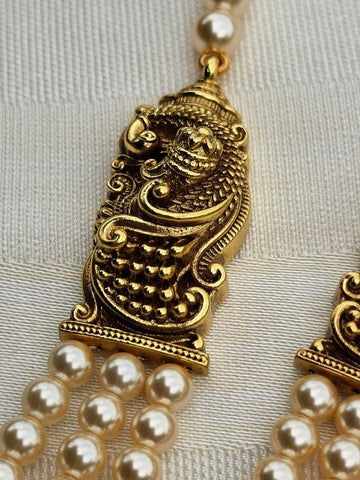 Designer Rajwadi Set with Superior Swaroski Pearls
