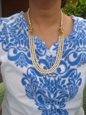 Designer Rajwadi Set with Superior Swaroski Pearls