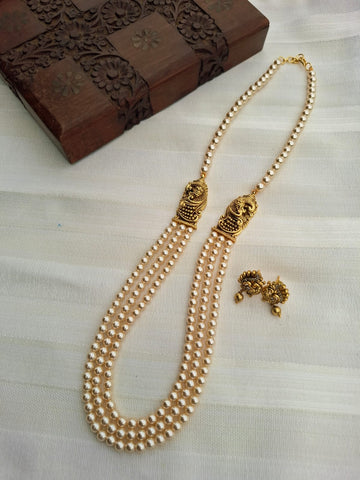 Designer Rajwadi Set with Superior Swaroski Pearls
