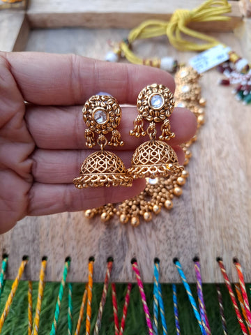 Exquisite Royal Golden Kundan Necklace