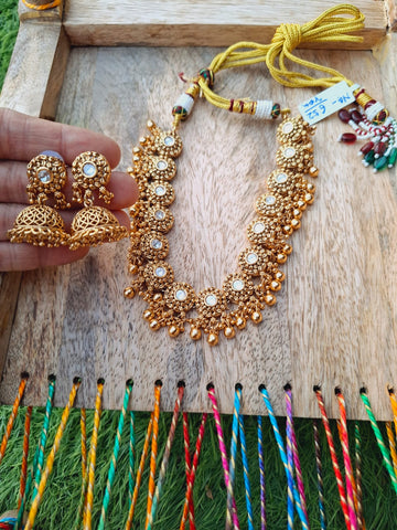 Exquisite Royal Golden Kundan Necklace
