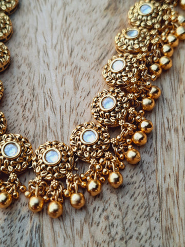 Exquisite Royal Golden Kundan Necklace