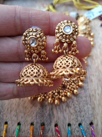 Exquisite Royal Golden Kundan Necklace