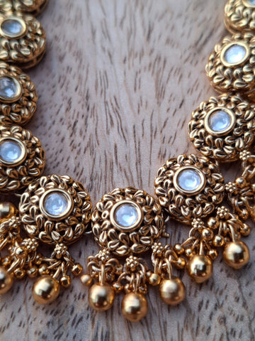 Exquisite Royal Golden Kundan Necklace