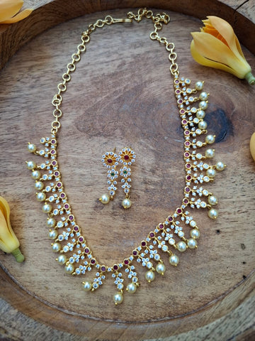 Classic American Diamond Designer Necklace