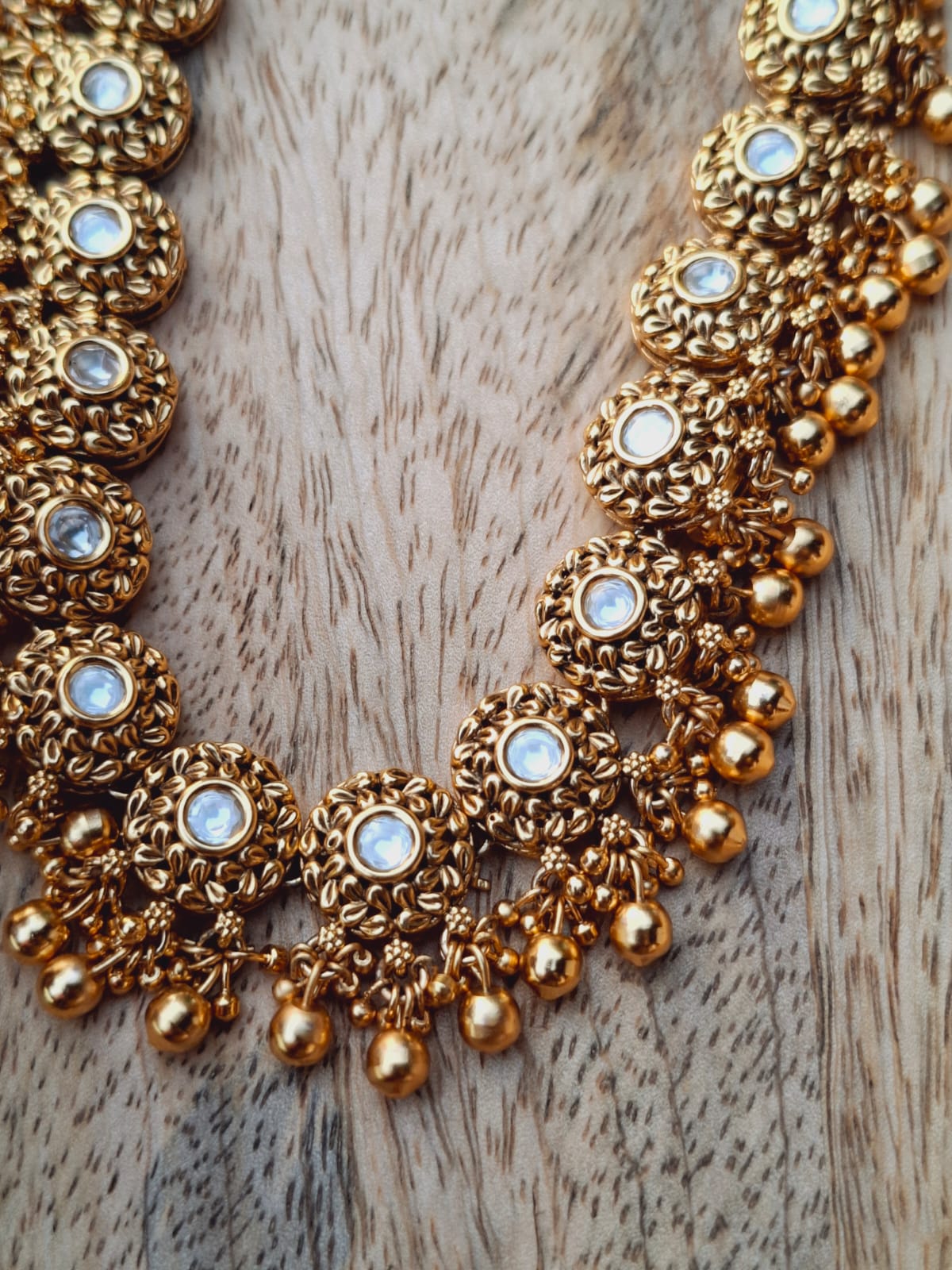 Exquisite Royal Golden Kundan Necklace