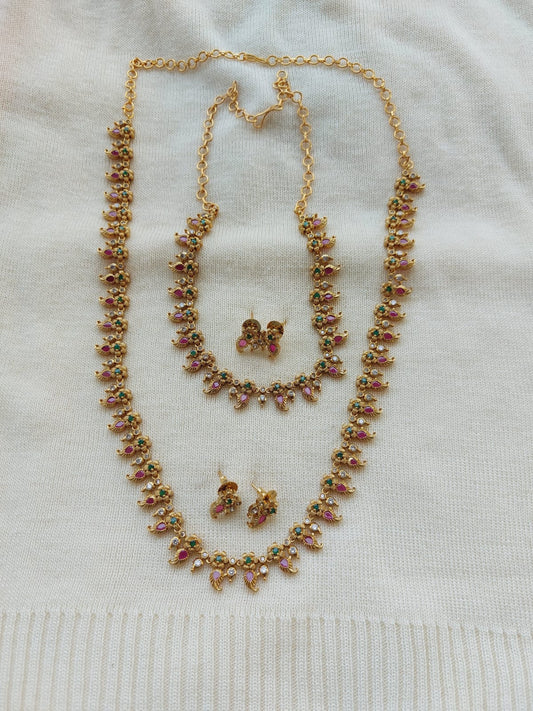 Designer Combo Set Long Necklace 2000 Short Necklace 1200