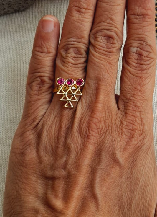 Saraswati Adjustable Finger Ring