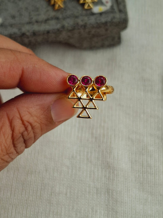 Saraswati Adjustable Finger Ring