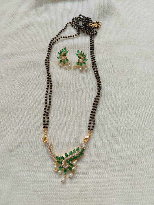 Green Designer Pendant Mangalsutra