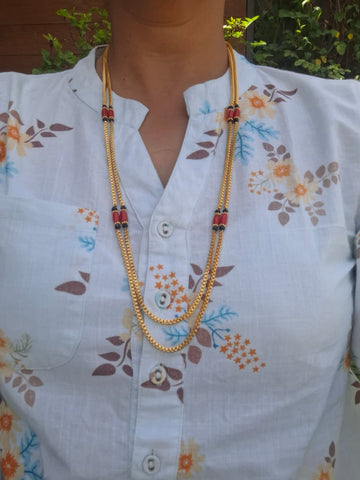 Golden Coral Mangalsutra Chain