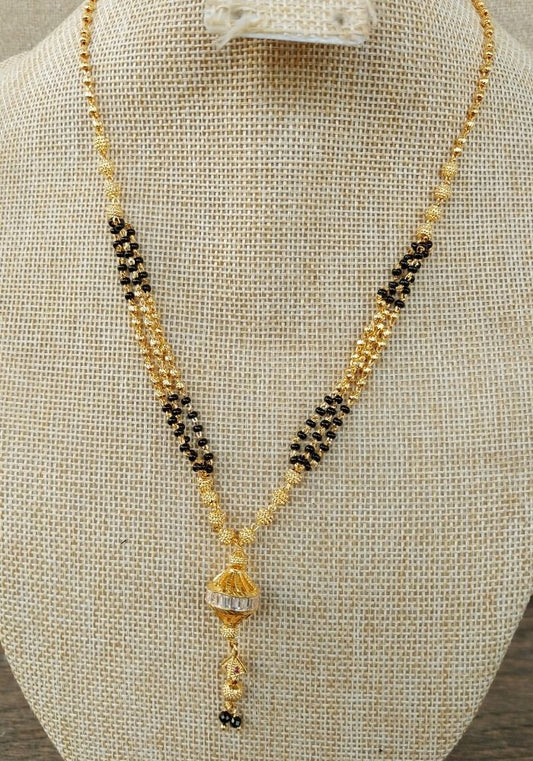 Designer Short Round Stone Mangalsutra