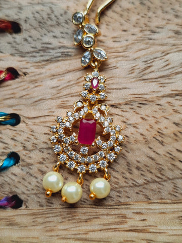 Designer Stone Maang Tika