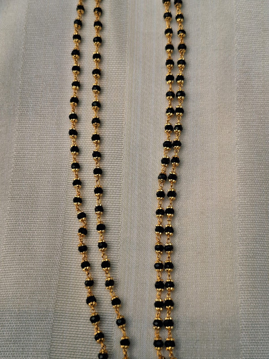 Double Lyre Crystal Mangalsutra Chain without earrings