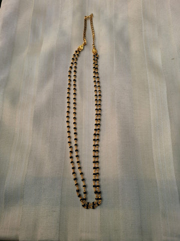 Double Lyre Crystal Mangalsutra Chain without earrings