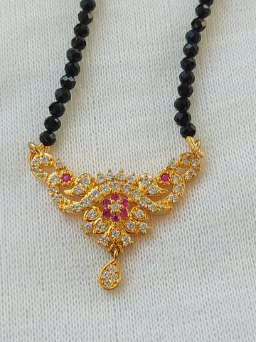 Simple Crystal Mangalsutra without earrings